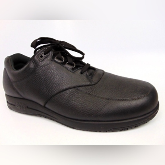 SAS Guardian Men’s Black Leather Slip Resistant Comfort Shoes | Size 8.5WW - Picture 1 of 11